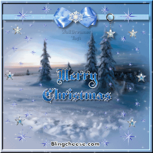 Новогодние открытки. Великолепная рождественская открытка анимашка. Рамочка с огромным количеством анимированных звёздочек на голубом фоне и потрясающий синий бант сверху не оставят равнодушным никого, кто любит дарить рождественские открытки.