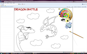 Флеш раскраска битва драконов (Dragon Battle)