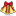 Новогодний фавикон. Два колокольчика  золотистого цвета с красным бантом