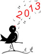 Птичка поёт надпись 2013.