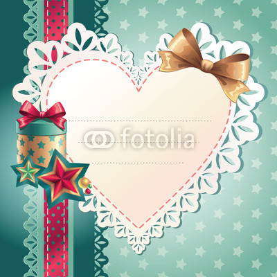 Изящный новогодний баннер с оборочками и новогодними украшениями (1)