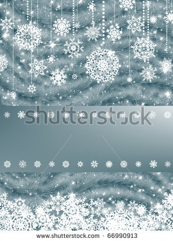 Красивая подложка для новогоднего баннера со снежинками (4)