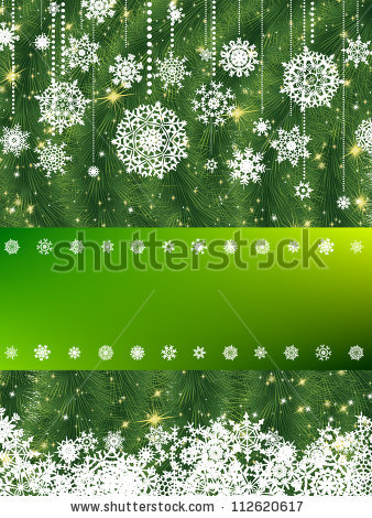 Красивая подложка для новогоднего баннера со снежинками (5)