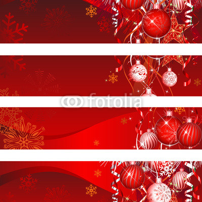 Красные новогодние баннеры (4)
