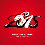 Chinese new year card with goat